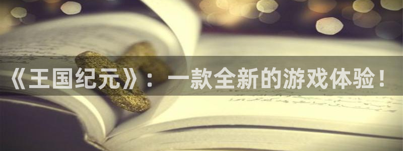 V8娱乐注册：《王国纪元》：一款全新的游戏体验！
